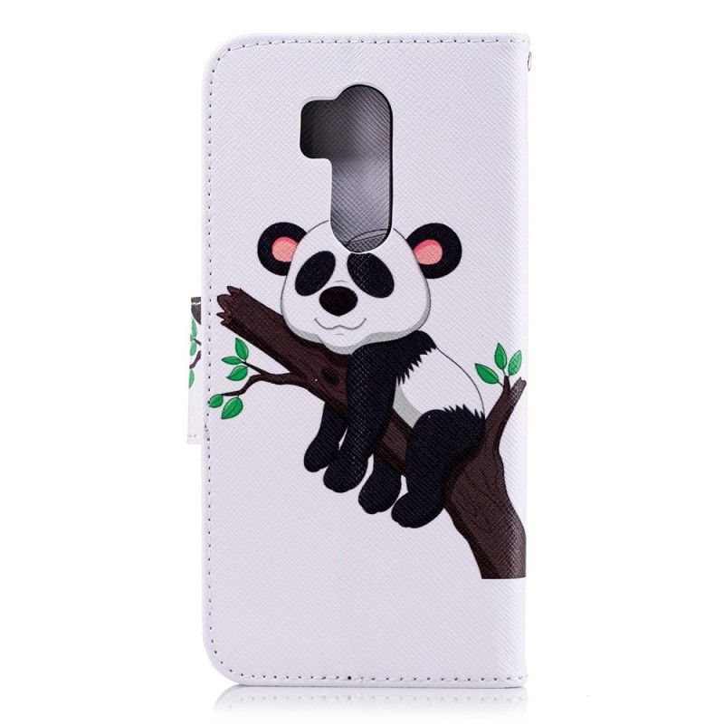 Leren Hoesje LG G7 ThinQ Telefoonhoesje Luie Panda
