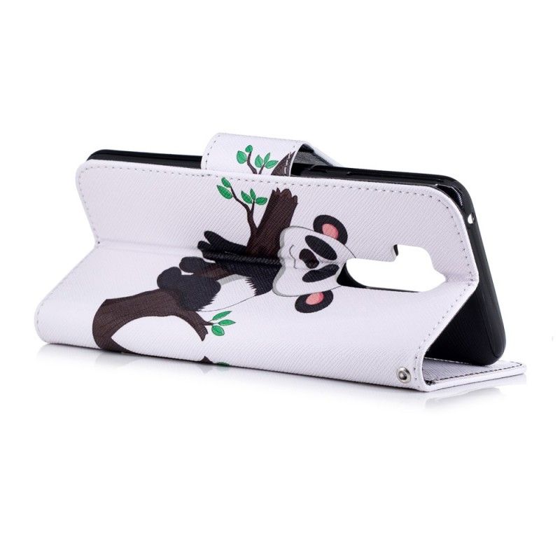 Leren Hoesje LG G7 ThinQ Telefoonhoesje Luie Panda