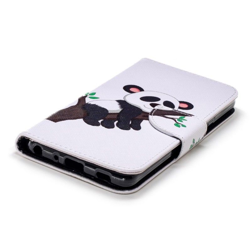Leren Hoesje LG G7 ThinQ Telefoonhoesje Luie Panda