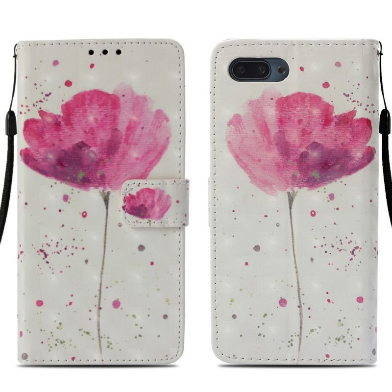 Bescherming Hoesje Honor 10 Telefoonhoesje Aquarel Klaproos