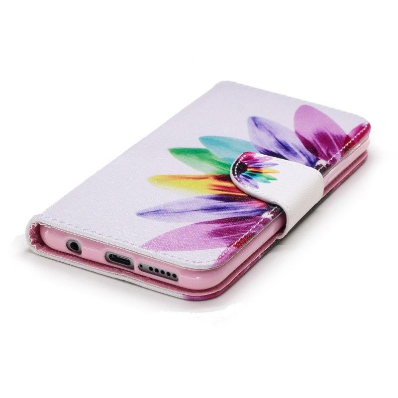 Bescherming Hoesje Honor 10 Telefoonhoesje Aquarelbloem
