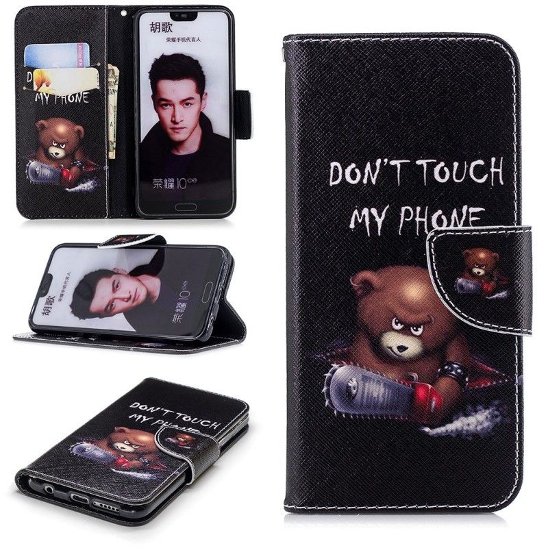 Bescherming Hoesje Honor 10 Telefoonhoesje Gevaarlijke Beer