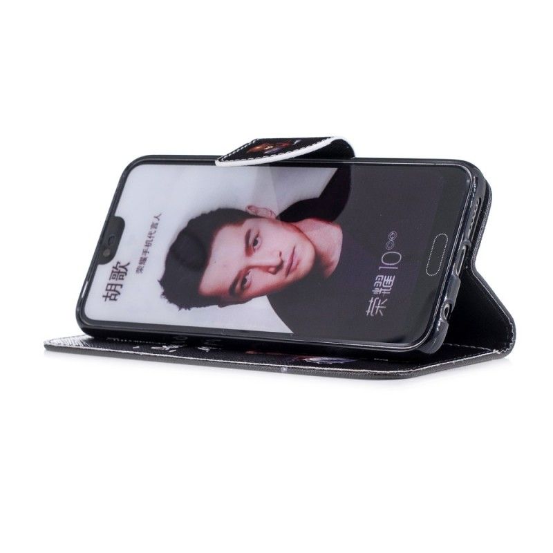 Bescherming Hoesje Honor 10 Telefoonhoesje Gevaarlijke Beer
