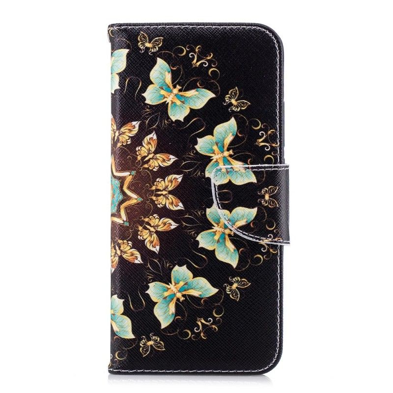 Bescherming Hoesje Honor 10 Telefoonhoesje Vlinder Mandala