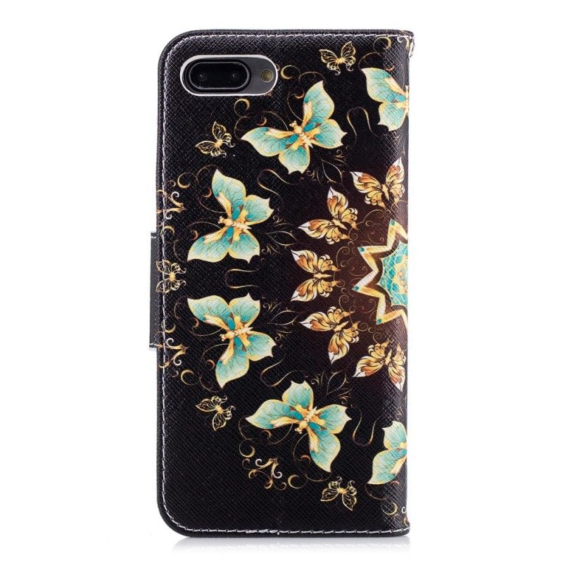 Bescherming Hoesje Honor 10 Telefoonhoesje Vlinder Mandala
