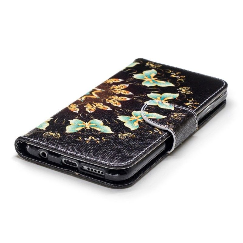 Bescherming Hoesje Honor 10 Telefoonhoesje Vlinder Mandala