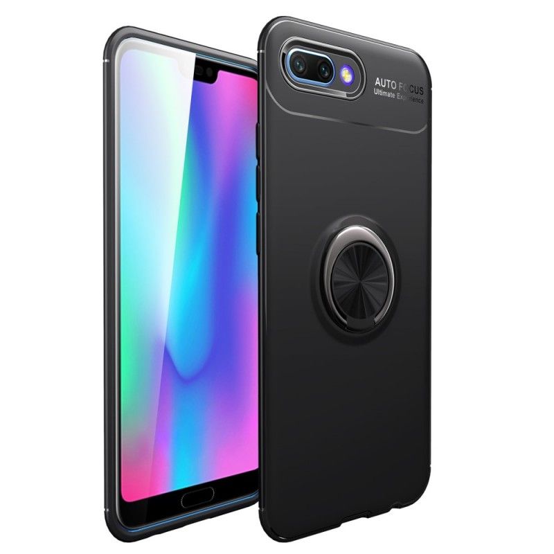 Case Hoesje Honor 10 Rood Zwart Telefoonhoesje Ultramagnetische Ring