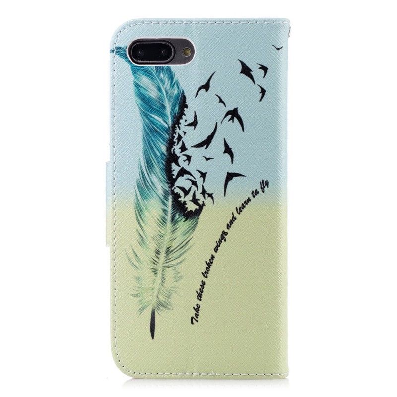 Flip Case Leren Honor 10 Leren Vliegen