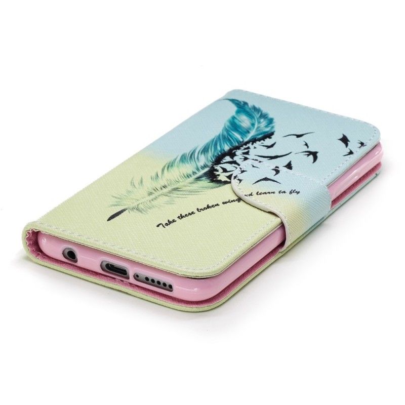 Flip Case Leren Honor 10 Leren Vliegen