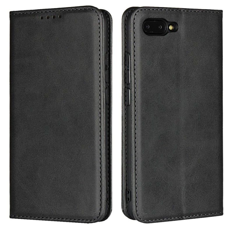 Folio-hoesje Honor 10 Rood Zwart Leereffect