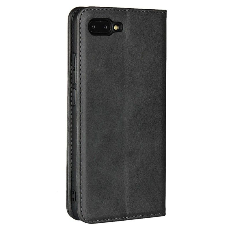 Folio-hoesje Honor 10 Rood Zwart Leereffect