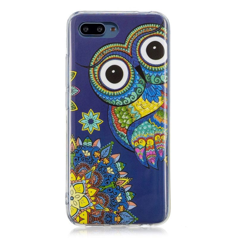 Hoesje Honor 10 Fluorescerende Mandala-Uil