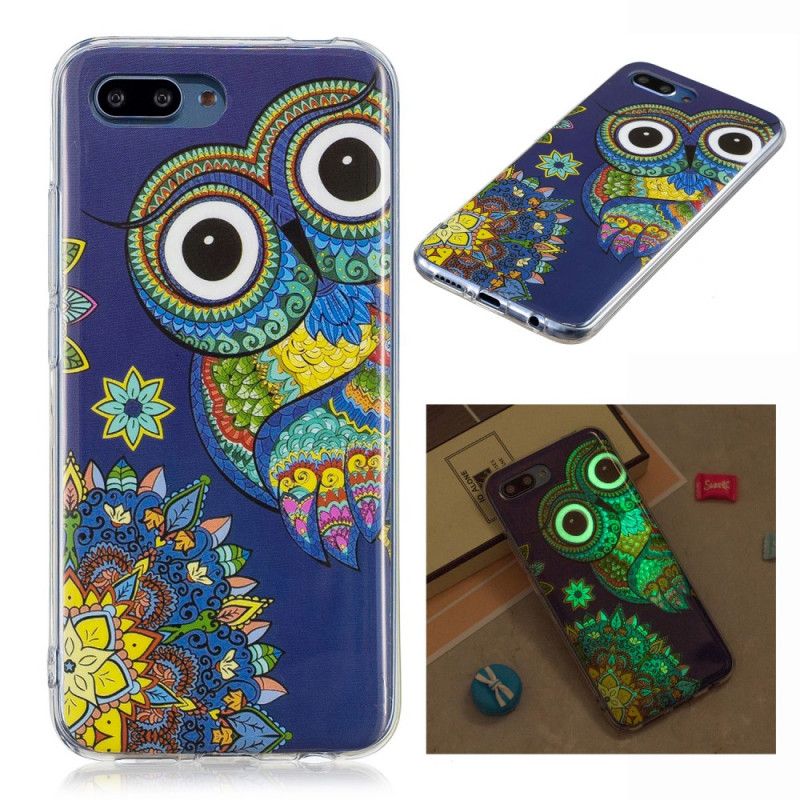 Hoesje Honor 10 Fluorescerende Mandala-Uil