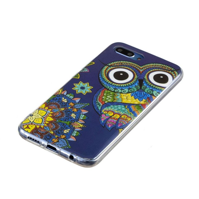 Hoesje Honor 10 Fluorescerende Mandala-Uil