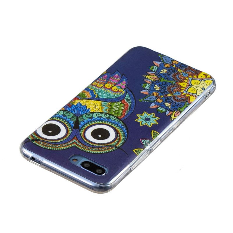 Hoesje Honor 10 Fluorescerende Mandala-Uil