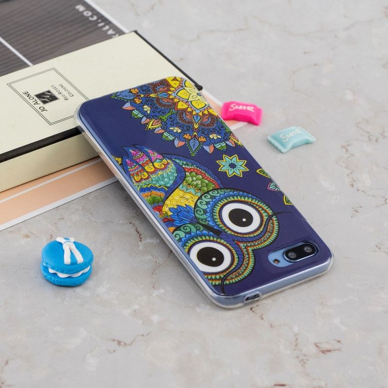 Hoesje Honor 10 Fluorescerende Mandala-Uil