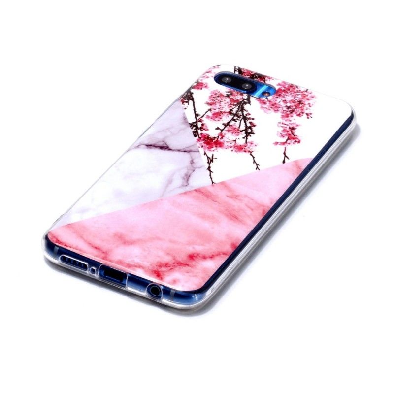 Hoesje Honor 10 Gemarmerde Pruimenbloesems