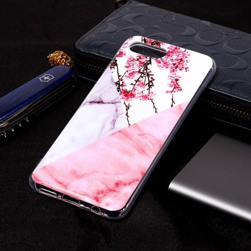 Hoesje Honor 10 Gemarmerde Pruimenbloesems