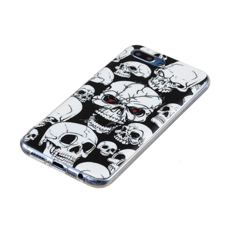 Hoesje voor Honor 10 Aandacht Fluorescerende Schedels