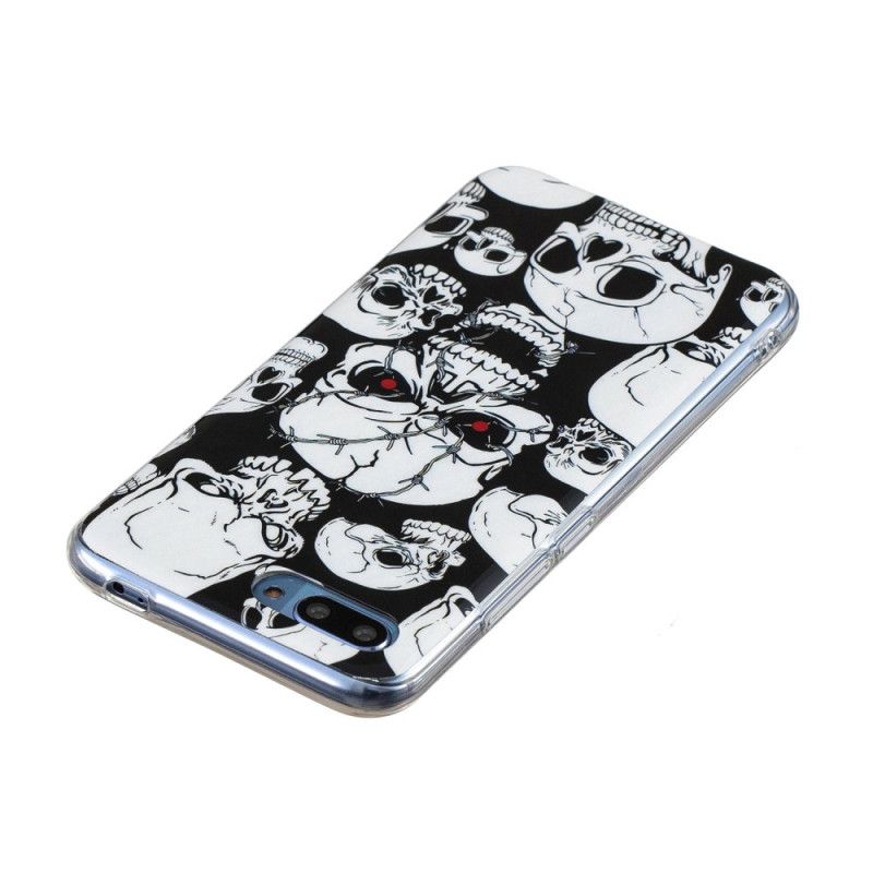 Hoesje voor Honor 10 Aandacht Fluorescerende Schedels