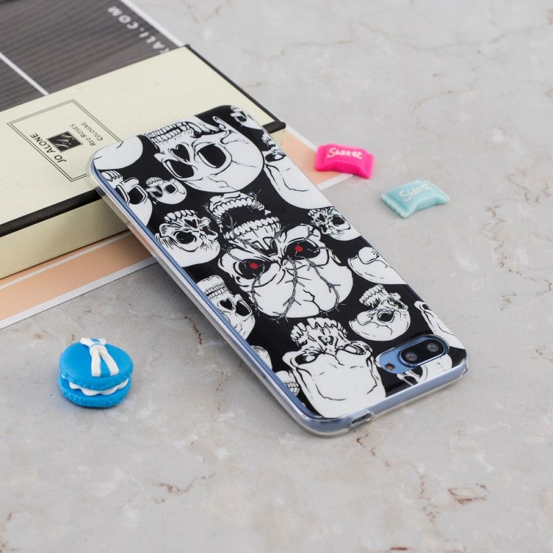 Hoesje voor Honor 10 Aandacht Fluorescerende Schedels