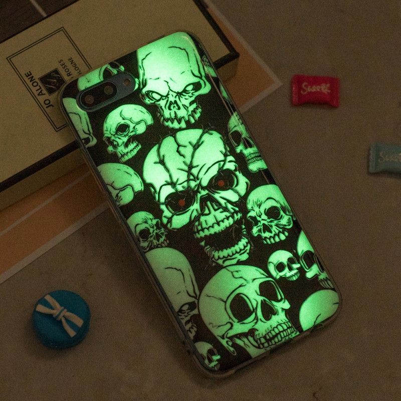 Hoesje voor Honor 10 Aandacht Fluorescerende Schedels