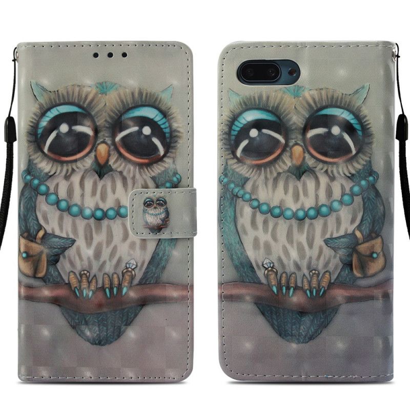 Leren Hoesje Honor 10 Juffrouw Uil