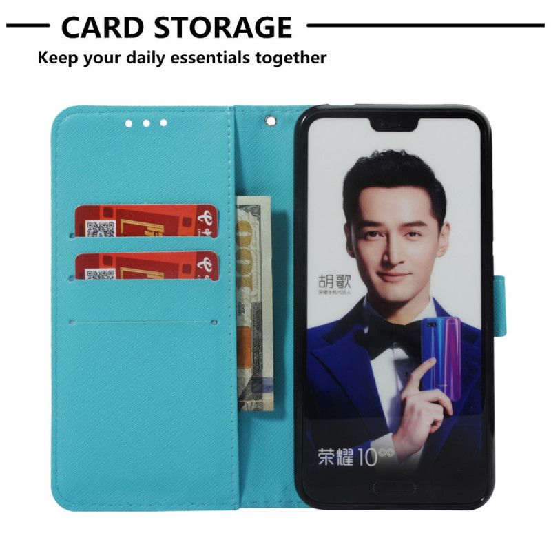 Leren Hoesje Honor 10 Juffrouw Uil