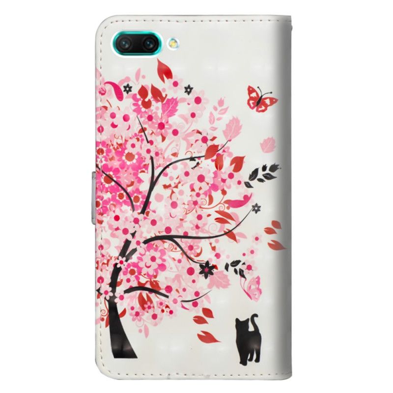 Leren Hoesje Honor 10 Roze Boom