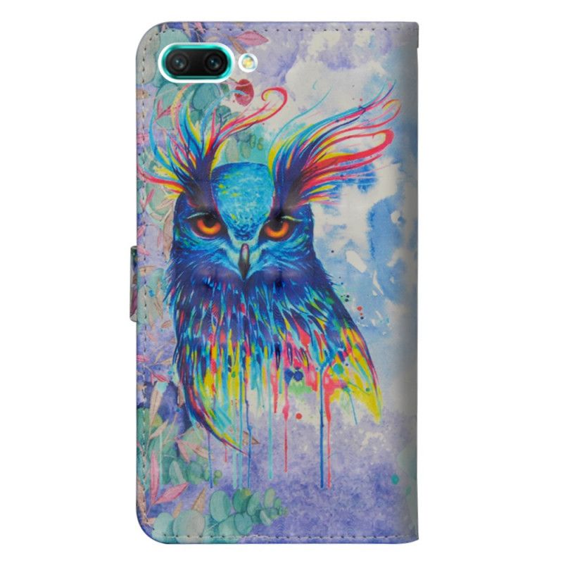 Leren Hoesje voor Honor 10 Aquarel Vogel