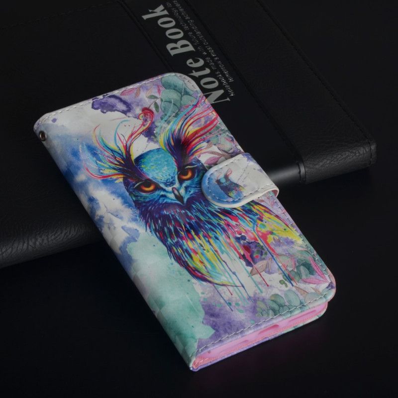 Leren Hoesje voor Honor 10 Aquarel Vogel