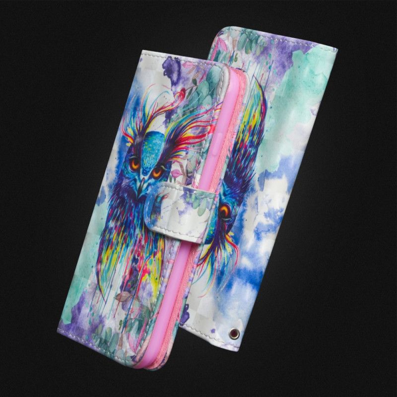 Leren Hoesje voor Honor 10 Aquarel Vogel