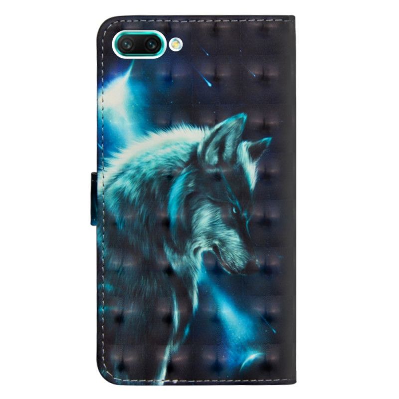 Leren Hoesje voor Honor 10 Majestueuze Wolf