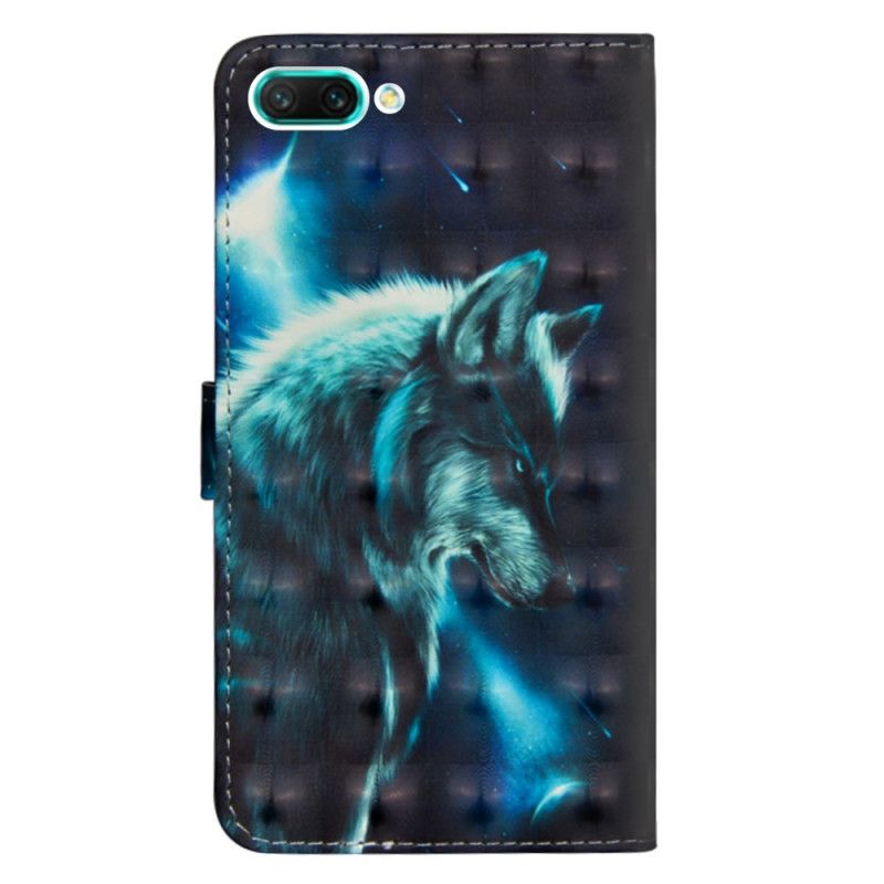 Leren Hoesje voor Honor 10 Majestueuze Wolf