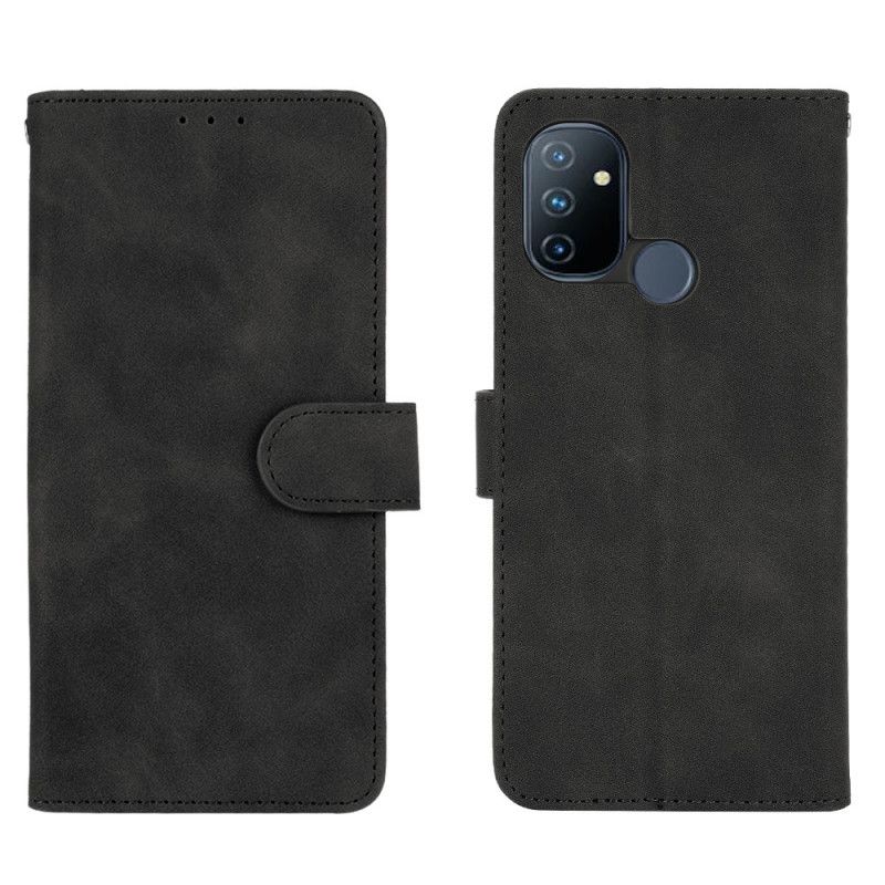 Bescherming Hoesje OnePlus Nord N100 Magenta Zwart Huid-Aanraking