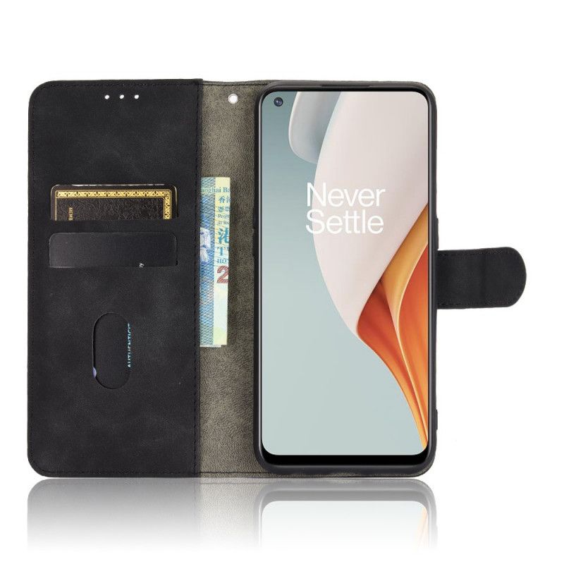 Bescherming Hoesje OnePlus Nord N100 Magenta Zwart Huid-Aanraking
