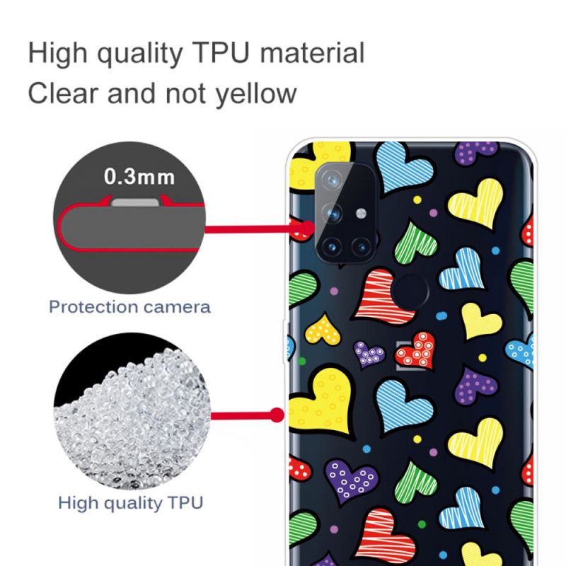 Case Hoesje OnePlus Nord N100 Telefoonhoesje Veelkleurige Harten
