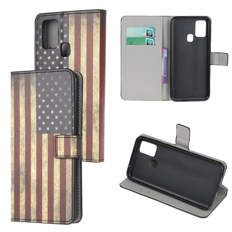 Cover Folio-hoesje OnePlus Nord N100 Telefoonhoesje Amerikaanse Vlag