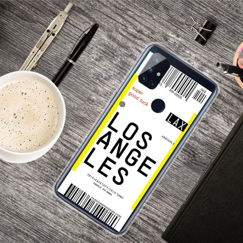 Cover Hoesje OnePlus Nord N100 Telefoonhoesje Instapkaart Naar Los Angeles