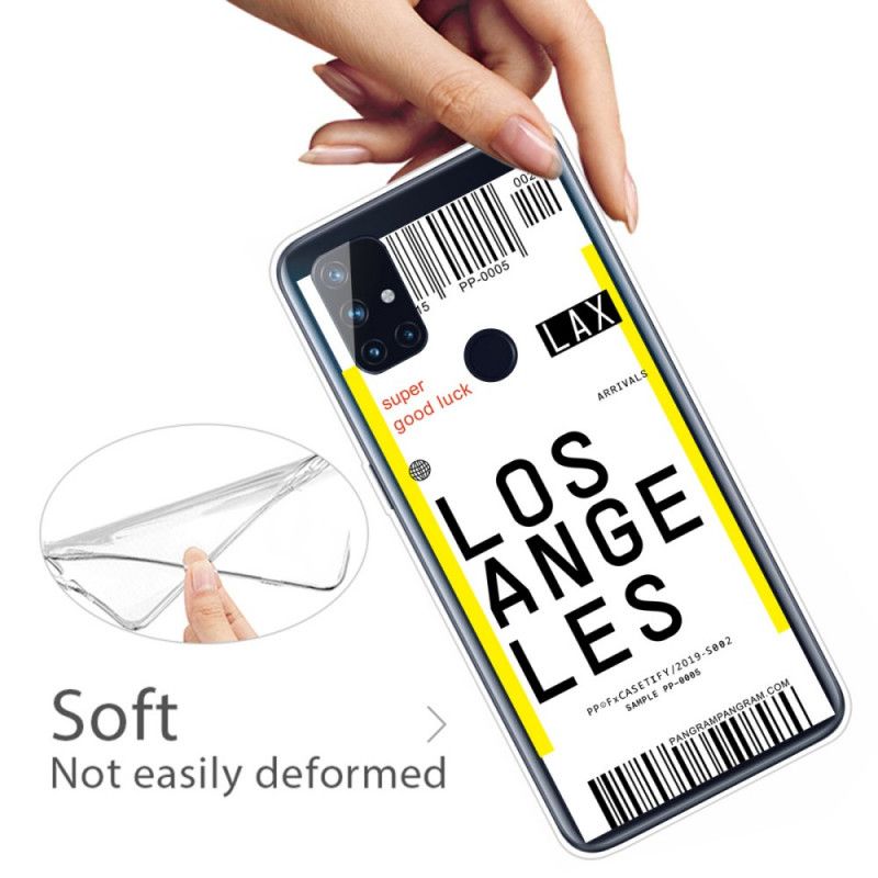 Cover Hoesje OnePlus Nord N100 Telefoonhoesje Instapkaart Naar Los Angeles