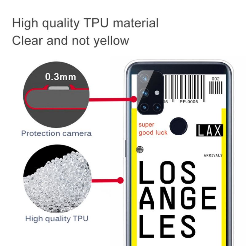 Cover Hoesje OnePlus Nord N100 Telefoonhoesje Instapkaart Naar Los Angeles