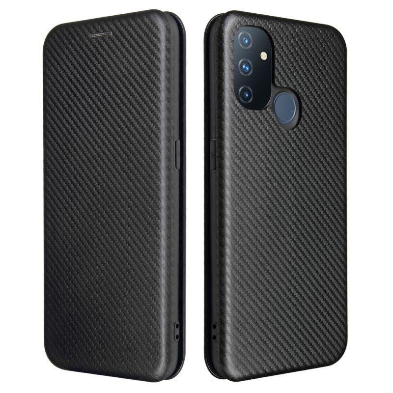 Folio-hoesje OnePlus Nord N100 Groen Zwart Koolstofvezel