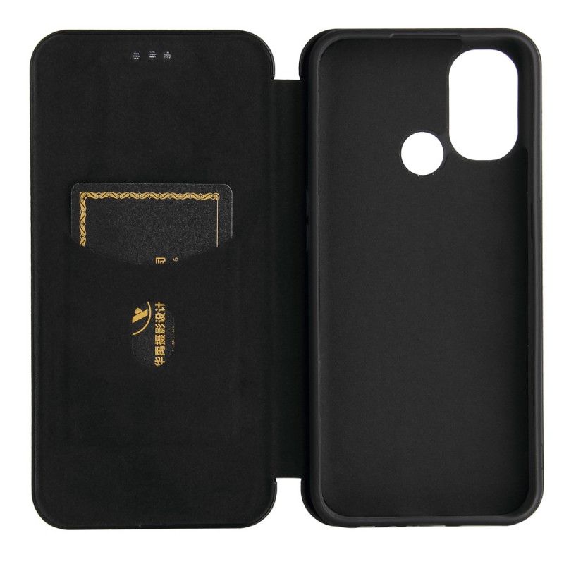 Folio-hoesje OnePlus Nord N100 Groen Zwart Koolstofvezel
