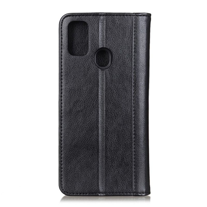Folio-hoesje OnePlus Nord N100 Groen Zwart Telefoonhoesje Elegant Split Lychee Leer