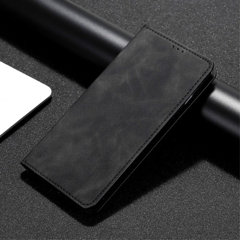 Folio-hoesje OnePlus Nord N100 Rood Zwart Zijdezacht Leereffect