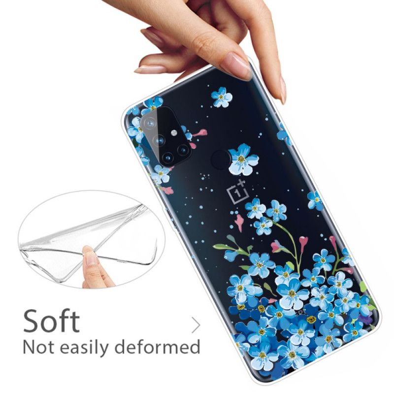 Hoesje OnePlus Nord N100 Blauwe Bloemen