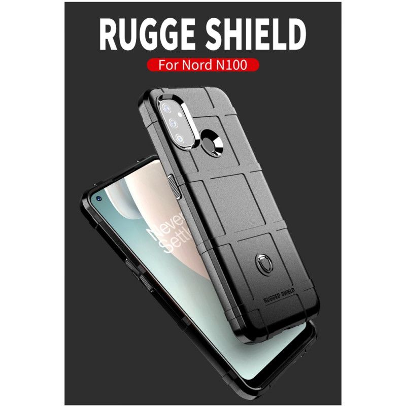 Hoesje OnePlus Nord N100 Grijs Zwart Robuust Schild