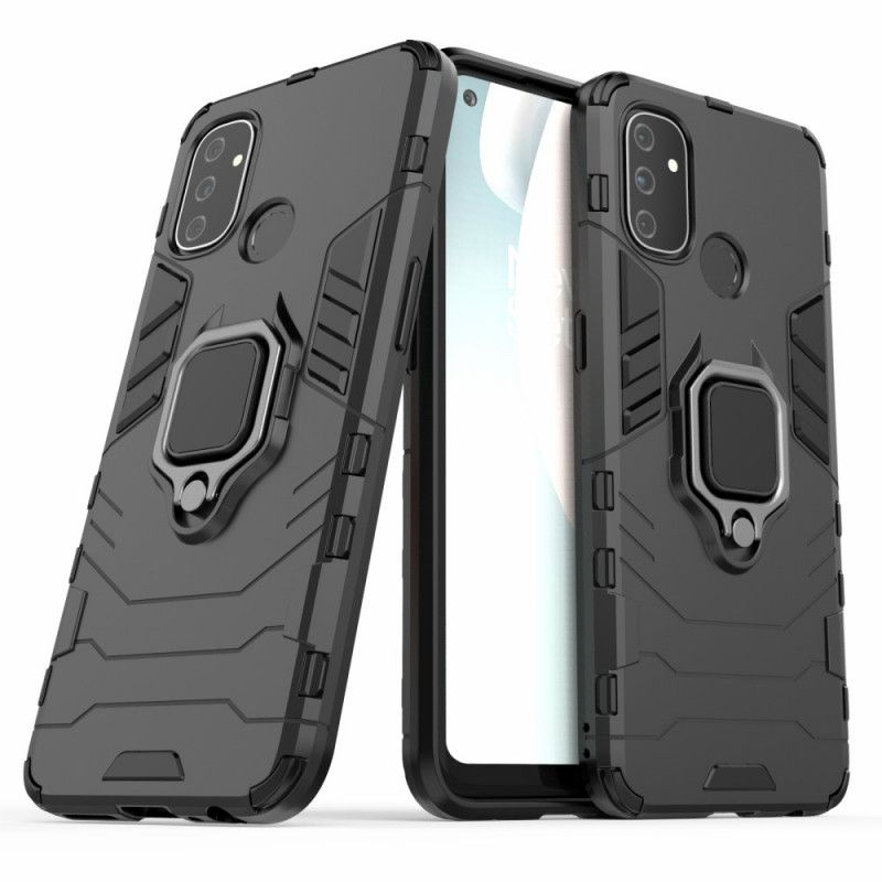 Hoesje OnePlus Nord N100 Rood Zwart Resistente Ring