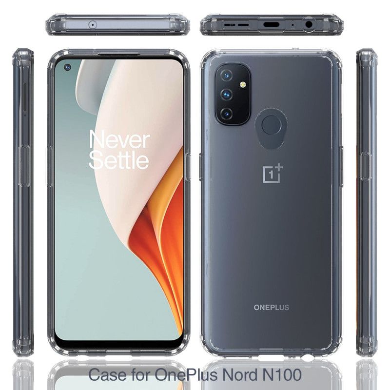 Hoesje OnePlus Nord N100 Transparant Hybride Ontwerp