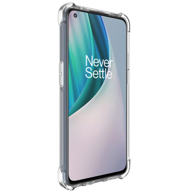 Hoesje OnePlus Nord N100 Transparant Zwart Transparant Imak
